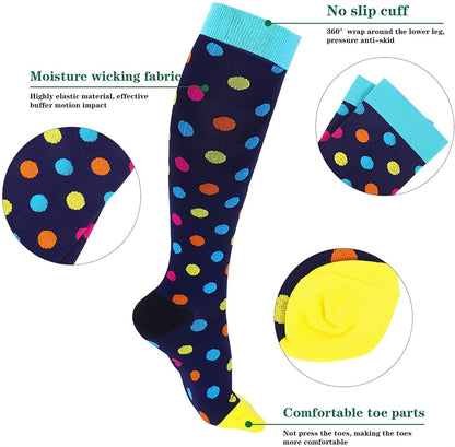 Fun Compression Sock 6 Pair Pack