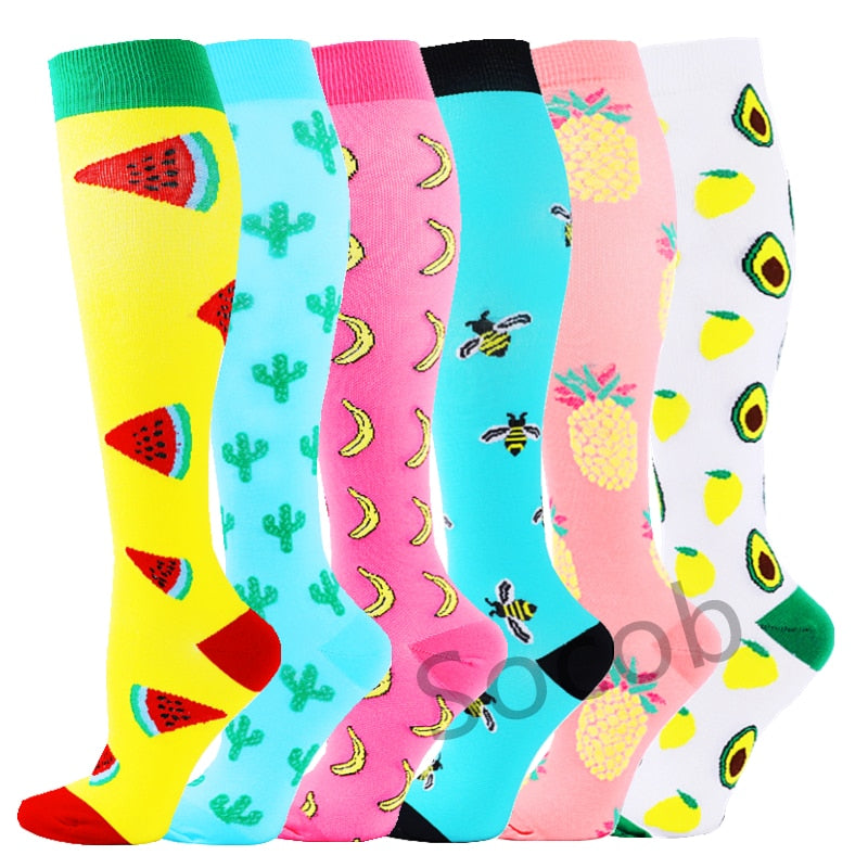 Fun Compression Sock 6 Pair Pack