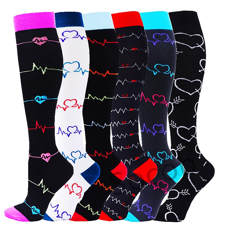 Fun Compression Sock 6 Pair Pack