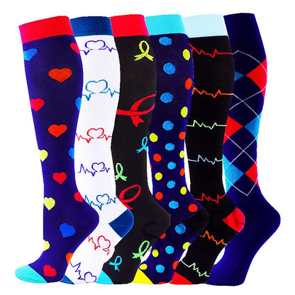 Fun Compression Sock 6 Pair Pack