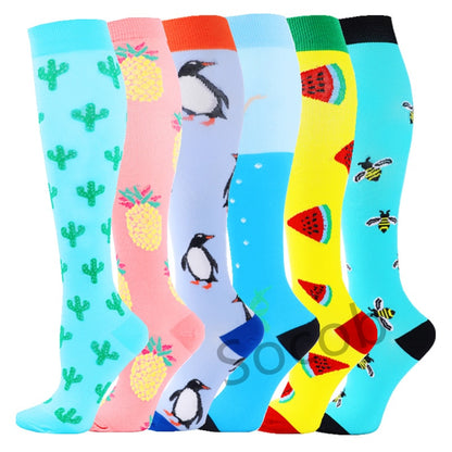 Fun Compression Sock 6 Pair Pack