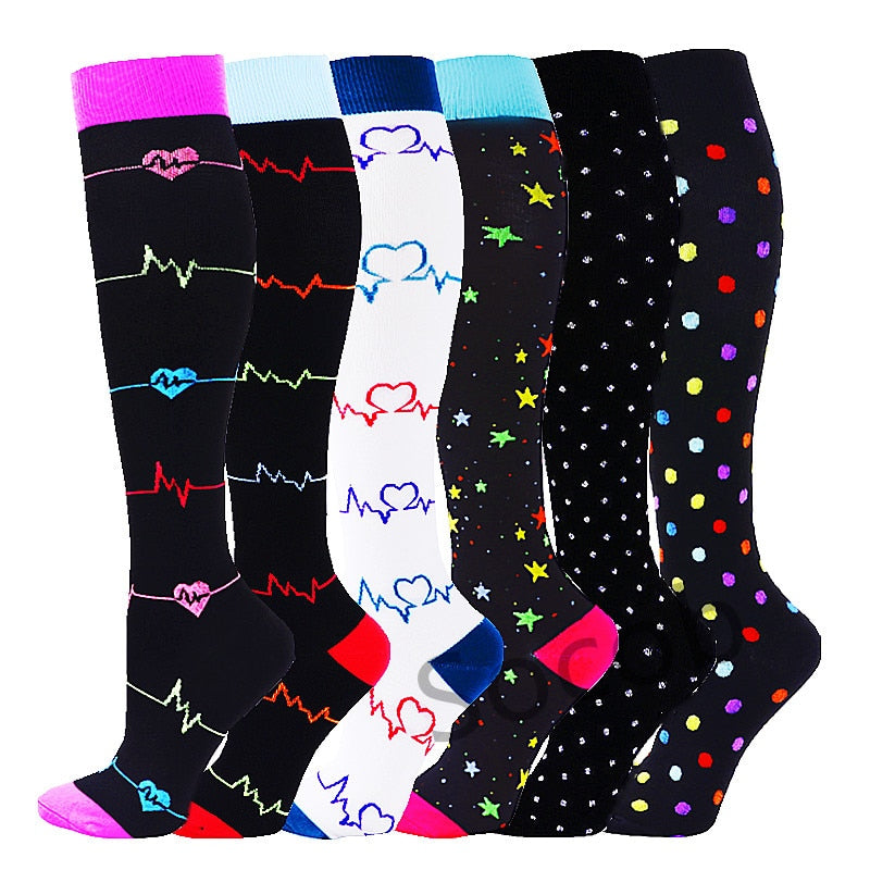 Fun Compression Sock 6 Pair Pack